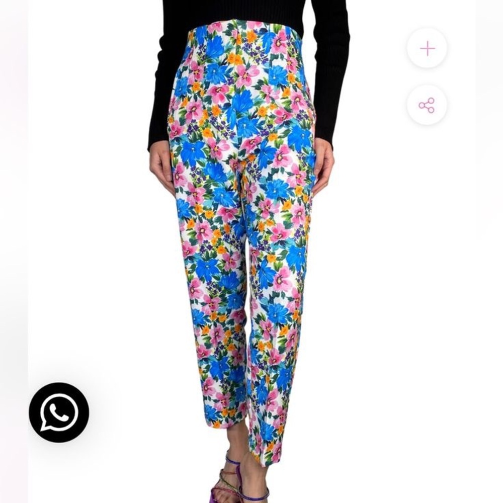Zara | Floral High Waist Trousers